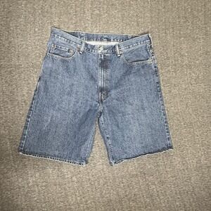 Levis 550 Jean Shorts‎ Mens 38 Jorts Blue Denim Y2K Dad Skater Relax Fit Casual
